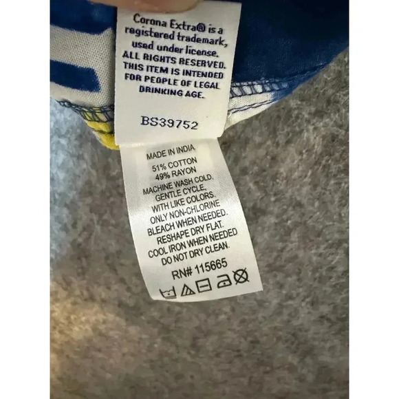 NWOT Corona Blue Floral Front Button Down Shirt - XL - Picture 7 of 7